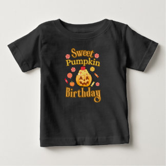 スイートパンプキンバースデーハロウィンTシャツ ベビーTシャツ
