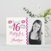 スイートパーソナライズされた16バースデーパーティ招待状 招待状 (スタンド正面)
