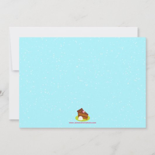 スイートパーティーギンジャーブレッドハウスの休日の招待 招待状 (裏面)