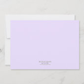 スイートパープルバタフライガールズバースデーパーティー 招待状 (裏面)