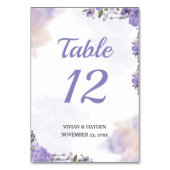 スイートパープル結婚フローラのテーブル番号 テーブルナンバー (正面)