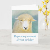 スイートヒツジ誕生日 カード (黄色い花)