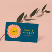 スイートヒマワリデイジーフラワーカスタムイニシャル 名刺