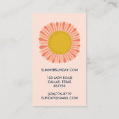 スイートヒマワリデイジーフラワーカスタム 名刺 (裏面)