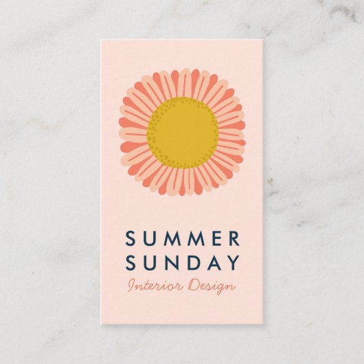 スイートヒマワリデイジーフラワーカスタム 名刺 (正面)