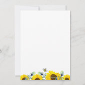 スイートビーエレガントヒマワリ女の子ベビーシャワー 招待状 (裏面)