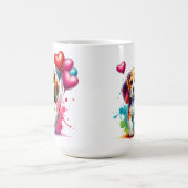 スイートビーグルパンプバレンタイン コーヒーマグカップ (中央)