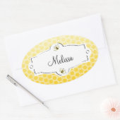 スイートビー 楕円形シール (封筒)