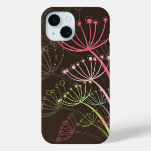 スイートピンクお洒落タンデリオンズシックフローラアート iPhone 15ケース