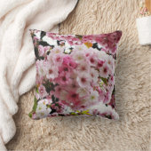 スイートピンクさくらんぼの花 クッション (ブランケット)