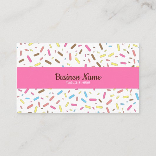 スイートピンクつや消しスプリンクルズアイスクリームショップ 名刺 (裏面)