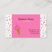 スイートピンクつや消しスプリンクルズアイスクリームショップ 名刺 (正面)