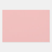 スイートピンクとグリーン ラッピングペーパーシート (正面3)