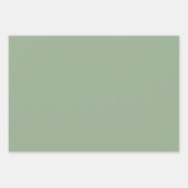 スイートピンクとグリーン ラッピングペーパーシート (正面2)