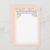 スイートピンクと薄紫フローラバナー 招待状 (正面/裏面)