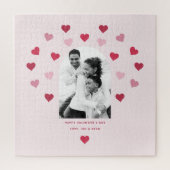 スイートピンクと赤いハートパターン（の模様が）ある写真バレンタイン ジグソーパズル (縦)