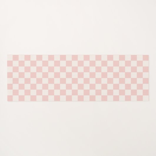 スイートピンクと赤のイチゴのモノグラム ヨガマット (裏面(横))