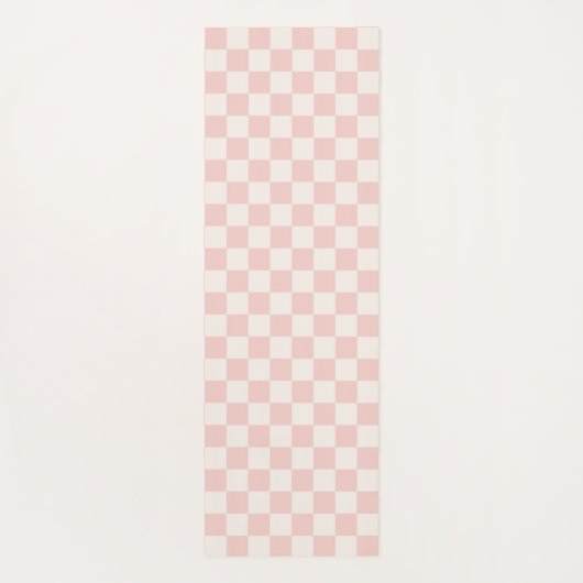 スイートピンクと赤のイチゴのモノグラム ヨガマット (裏面)