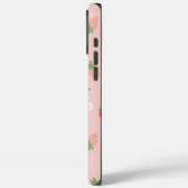 スイートピンクと赤のイチゴのモノグラム Case-Mate iPhoneケース (裏面 / 左)