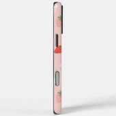 スイートピンクと赤のイチゴのモノグラム Case-Mate iPhoneケース (裏面 / 右)