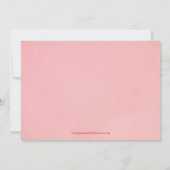 スイートピンクのキャリッジ6枚のフォトバースデーパーティー招待状 招待状 (裏面)