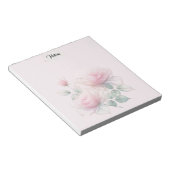 スイートピンクのバラ ノートパッド (アングル)
