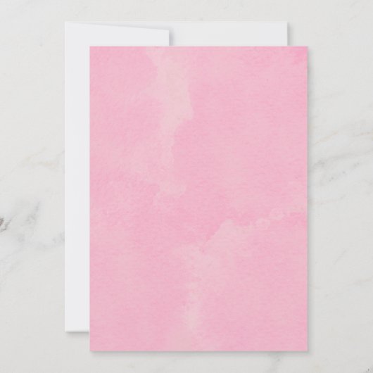 スイートピンクの女の子誕生日-恋しく思ドーツこのパーティー! 招待状 (裏面)