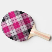 スイートピンクの格子縞 卓球ラケット (横)