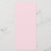 スイートピンクの水彩バラメニューカードII メニュー (裏面)