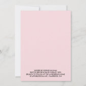 スイートピンクウォーターカラーバラバプテスマ 招待状 (裏面)