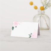 スイートピンクウォーターカラーバラフローラ座席表 プレイスカード (正面)