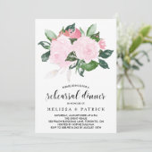 スイートピンクウォーターカラーバラリハーサルディナー 招待状 (スタンド正面)