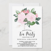 スイートピンクウォーター色バラティーパーティー 招待状 (正面)