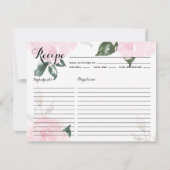 スイートピンクウォーター色バラレシピカード (正面)