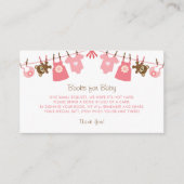 スイートピンクガール赤ちゃんシャワーベビー エンクロージャーカード (正面)