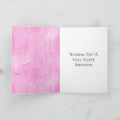 スイートピンクケーキつや消し誕生日 カード (内部)