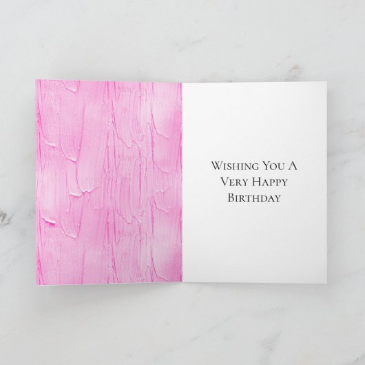スイートピンクケーキつや消し誕生日 カード (内部)