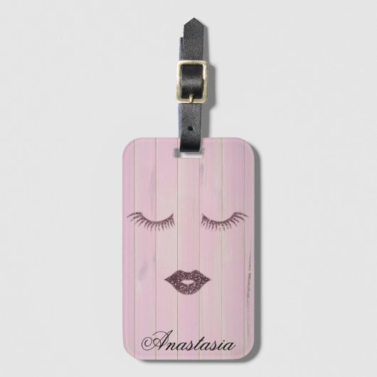 スイートピンクコール ラゲッジタグ (正面縦)