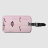 スイートピンクコール ラゲッジタグ (正面横)