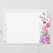 スイートピンクスロスベビーシャワー 招待状 (裏面)