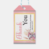 スイートピンクゾウ – ピーナッツスマイル ギフトタグ (正面)