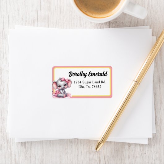 スイートピンクゾウ – ピーナッツスマイル ラベル (インサイチュ)