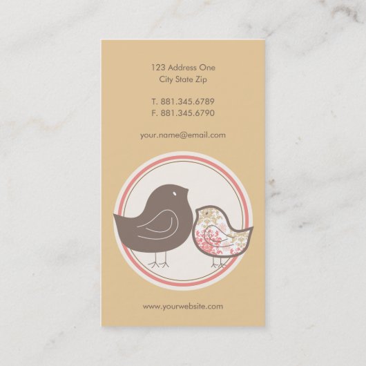 スイートピンクダマスクひなの水玉模様お洒落 名刺 (裏面)