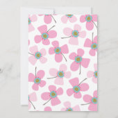 スイートピンクデイジーシックおもしろいブライダルシャワーパーティー 招待状 (裏面)