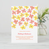 スイートピンクデイジーシックおもしろいブライダルシャワーパーティー 招待状 (スタンド正面)