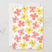 スイートピンクデイジーシックおもしろいブライダルシャワーパーティー 招待状 (裏面)