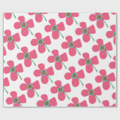 スイートピンクデイジーポップ・アートの夏の花の贈りお洒落物 ラッピングペーパー (フラット)