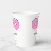 スイートピンクドーナツベビー散水シャワー 紙コップ (右)