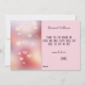 スイートピンクハートハッピーバレンタインデーカード シーズンカード (裏面)