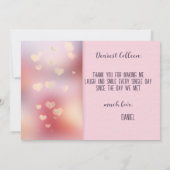 スイートピンクハートハッピーバレンタインデーカード シーズンカード (裏面)